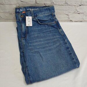 'THE CHILDREN'S PLACE' STRAIGHT FIT HUSKY DENIM JEANS 'CARBON WASH'